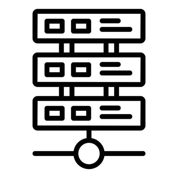 Icona del server Internet, stile contorno — Vettoriale Stock