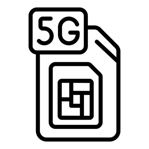 5g网络模拟图标，轮廓样式 — 图库矢量图片