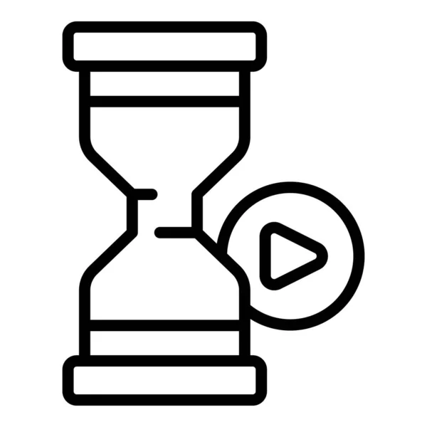 Icono de internet reloj de arena, estilo de esquema — Vector de stock
