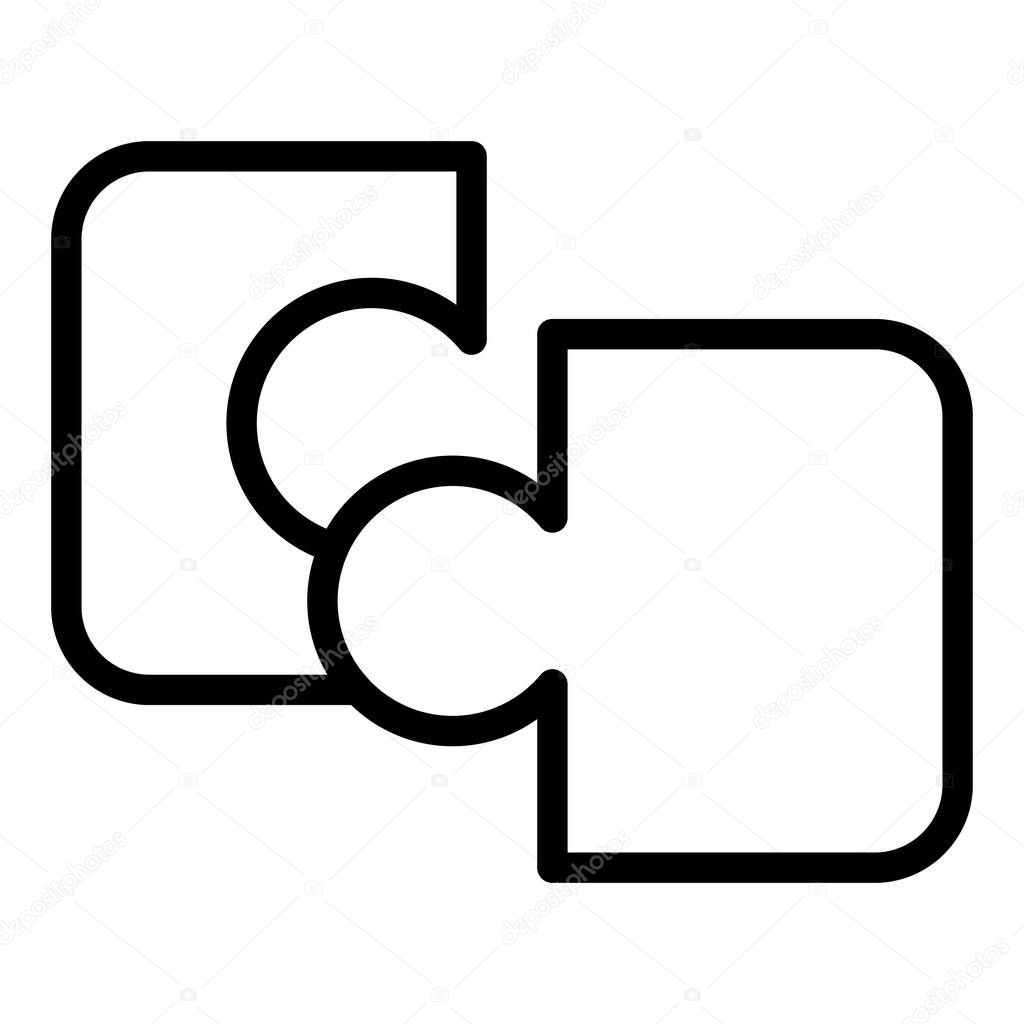 Perfectionism puzzle icon, outline style
