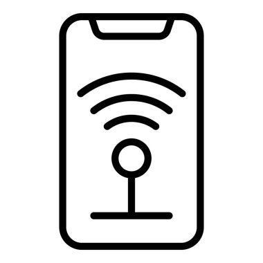 Wifi telefon internet simgesi, özet biçimi