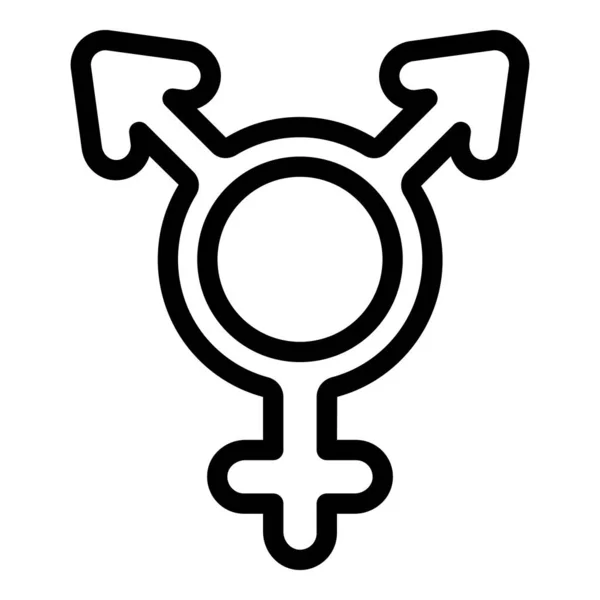 Tożsamość płci męskiej ikona, styl konturu — Wektor stockowy