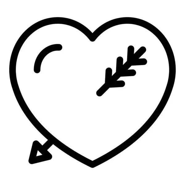 Identité de genre icône coeur, style contour — Image vectorielle