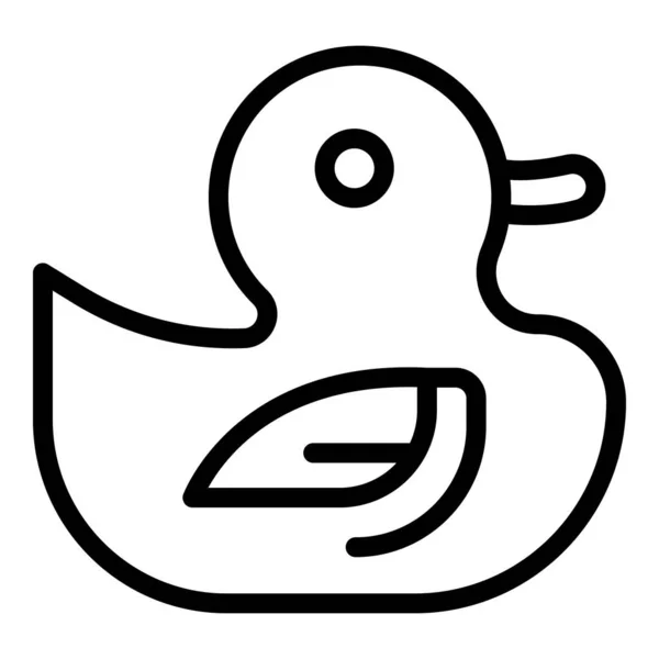 Піктограма качки для ванни, стиль контуру — стоковий вектор