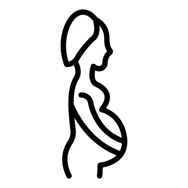 Ikona macierzyństwa kobiety, styl konturu — Wektor stockowy
