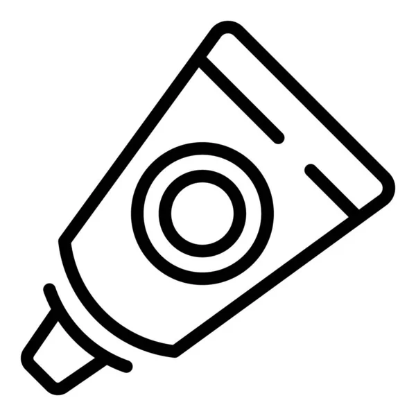 Icono de tubo de crema de bebé, estilo de esquema — Vector de stock