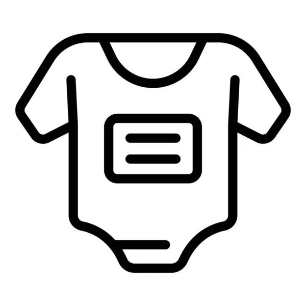 Bebé icono de ropa nueva, estilo de contorno — Vector de stock