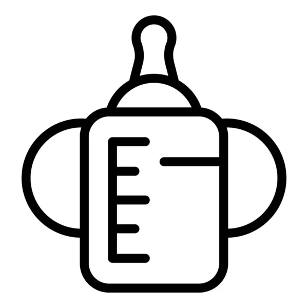 Icona della bottiglia di latte del bambino, stile contorno — Vettoriale Stock