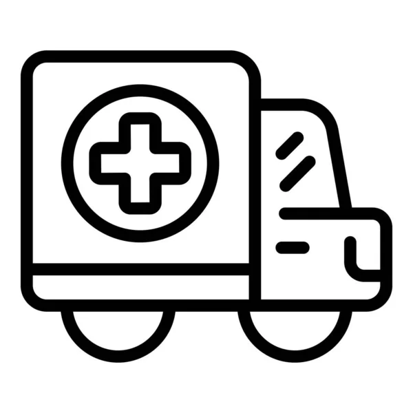 Annelik ambulansı simgesi, taslak biçimi — Stok Vektör