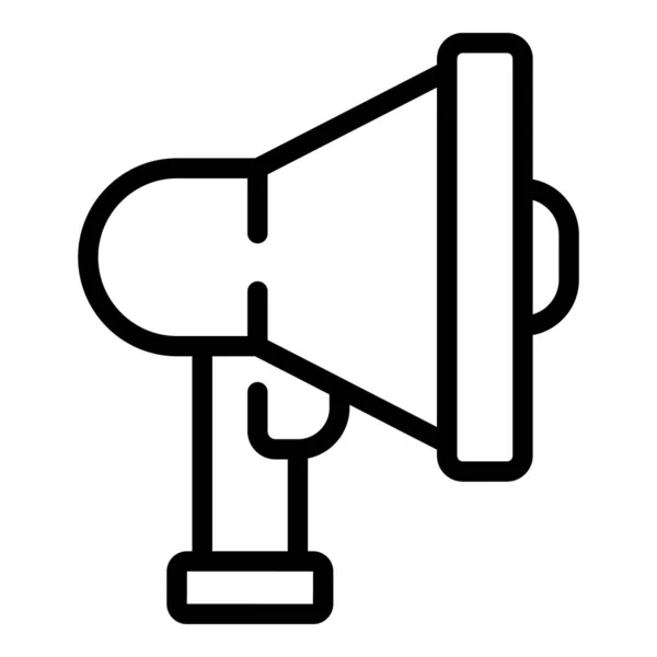 Megaphone search engine icon, outline style — Stock Vector