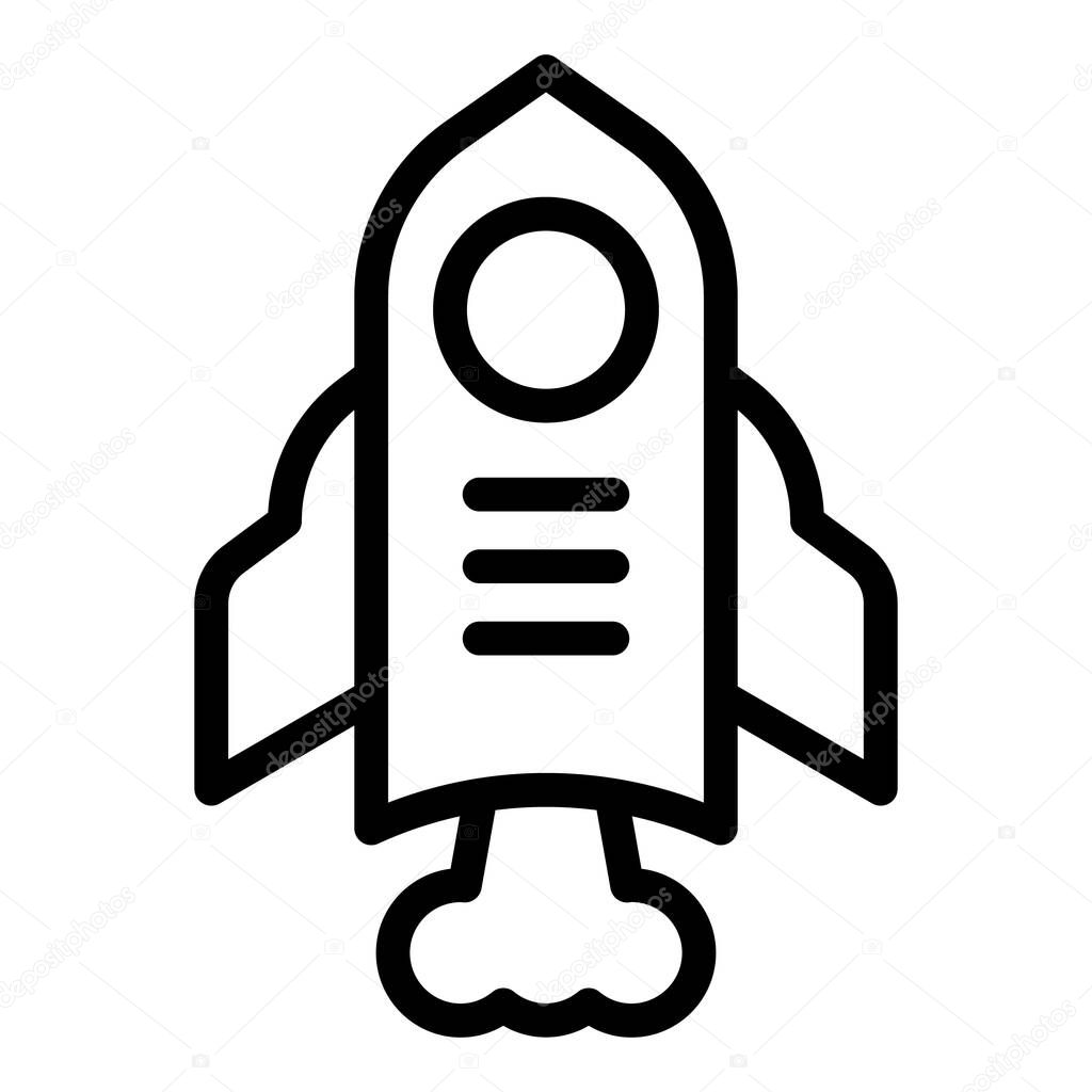 Rocket search engine icon, outline style