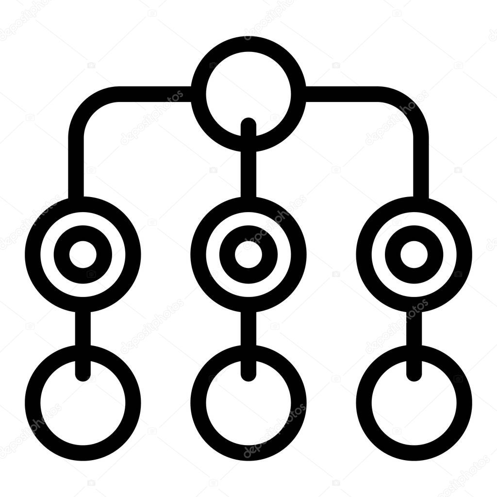 Scheme search engine icon, outline style