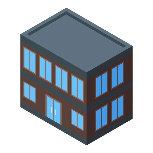 Modern building icon isometric vector. City office building — Stock Vector