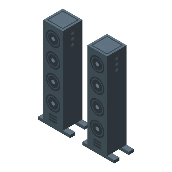 Sound system icon isometric vector. Speaker music box — Vettoriale Stock