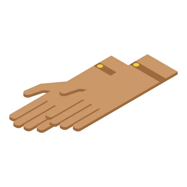 Leather gloves icon isometric vector. Safety work gloves — Stock Vector