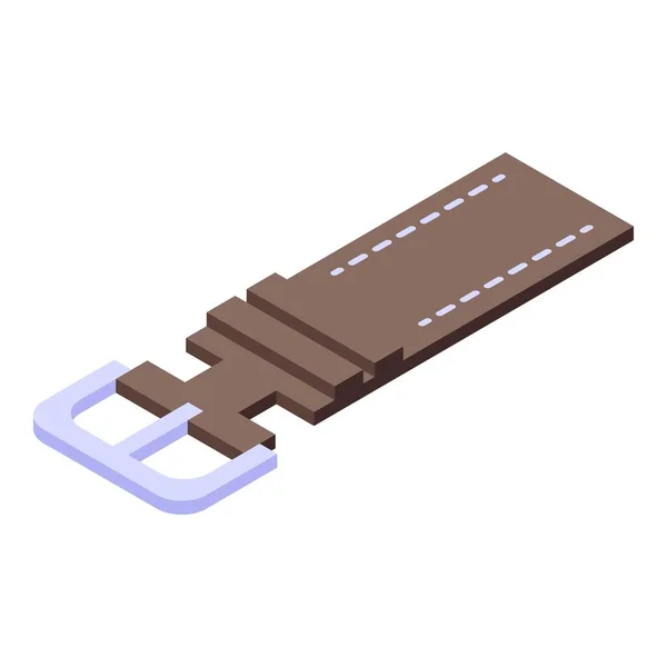Classic strap icon isometric vector. Watch hand leather — Stockvector