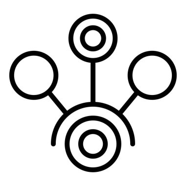 Dar pazar şeması simgesi, özet biçimi