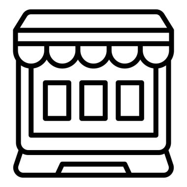 Dar pazar çevrimiçi simgesi, özet biçimi