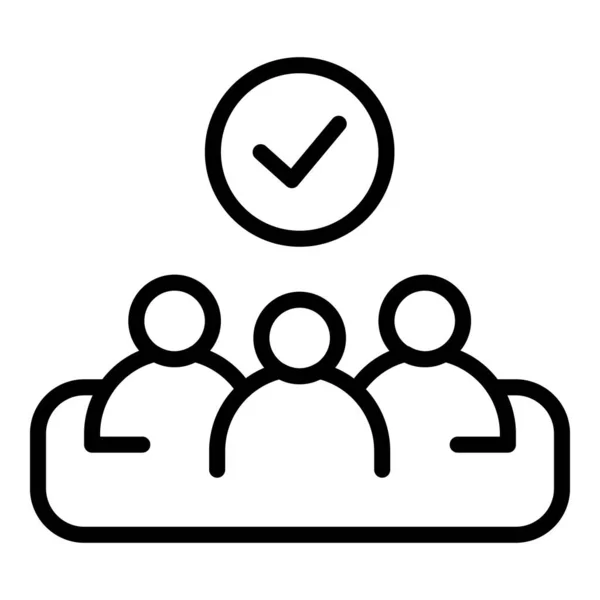 Narrow market workgroup icon, outline style — Vetor de Stock