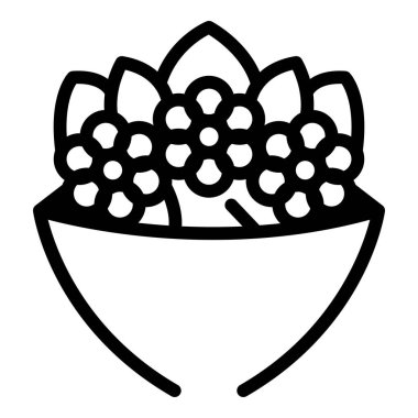 Selam çiçek buket simgesi, özet biçimi