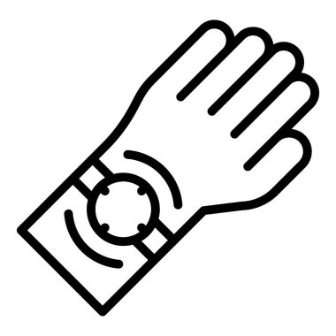 Geç çalışma el izleme simgesi, taslak biçimi