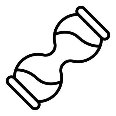 Geç çalışma kum saati simgesi, taslak biçimi