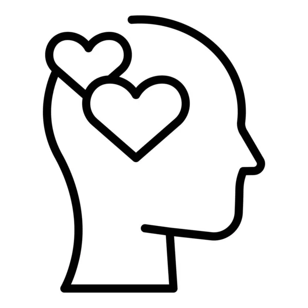 Narcissism mind love icon, outline style — Vettoriale Stock