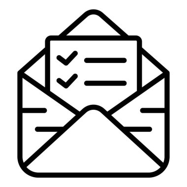 Düzenlenmiş ürünler posta kağıt simgesi, özet biçimi