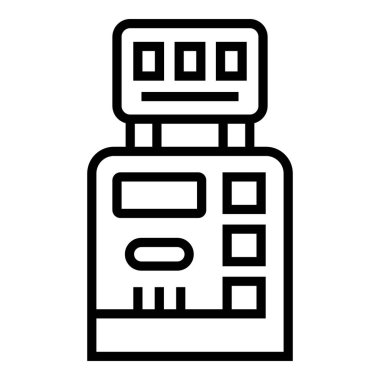 Metro bileti ekipman simgesi, taslak biçimi