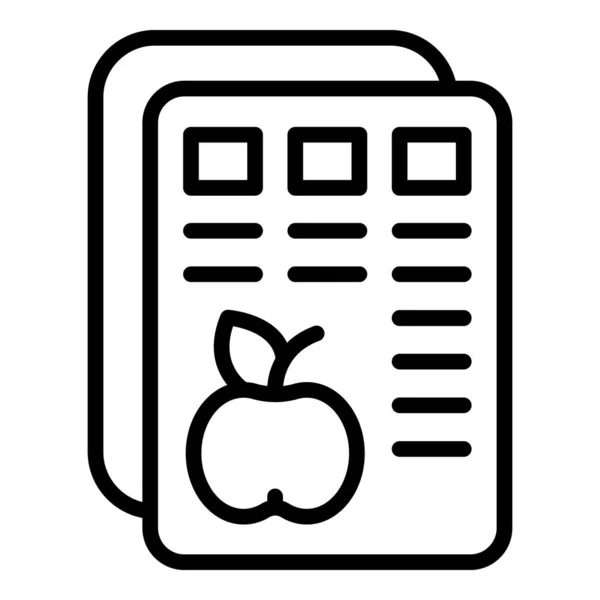 Productos regulados frutas icono, estilo de esquema — Archivo Imágenes Vectoriales