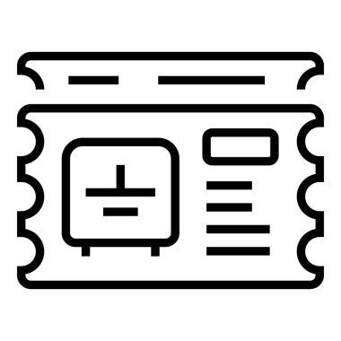 Metro karton bilet simgesi, taslak biçimi