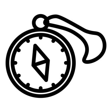 Keşif pusulası seyahat simgesi, özet biçimi