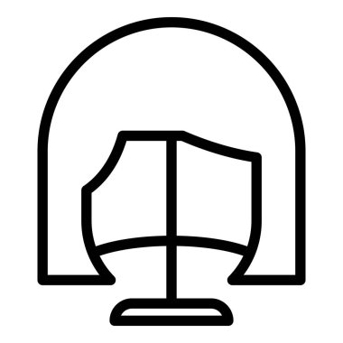 Saç peruğu simgesi, taslak biçimi