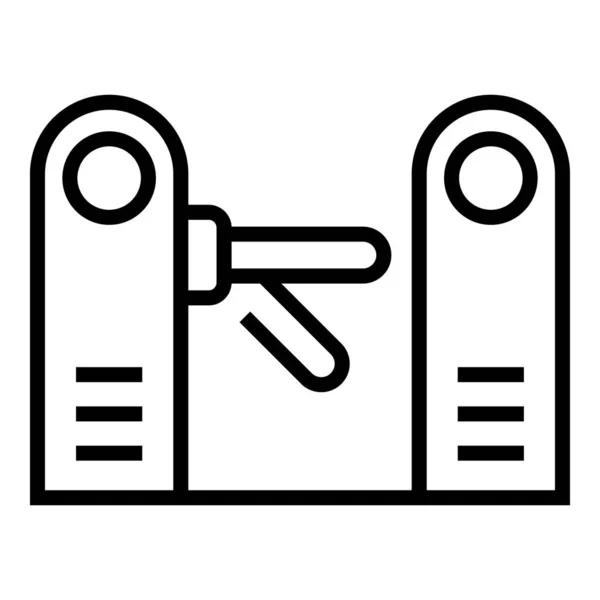 Subway barrier icon, outline style — Stock vektor