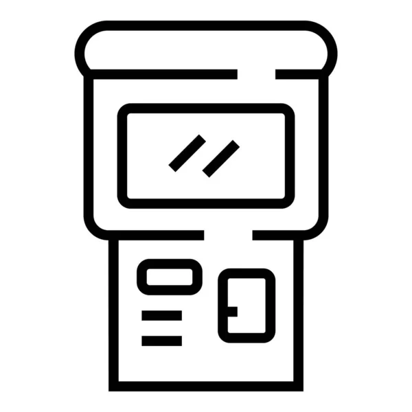 Subway ticket icon, outline style —  Vetores de Stock