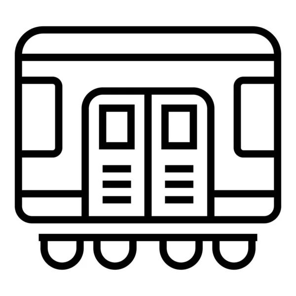 Subway metro icon, outline style — Stockvector