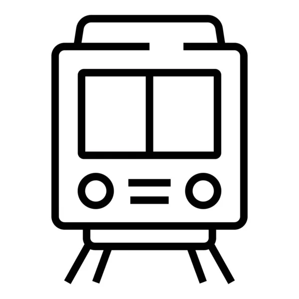 Metro trein icoon, omtrek stijl — Stockvector
