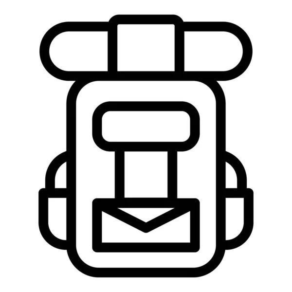 Expedition backpack icon, outline style — Wektor stockowy