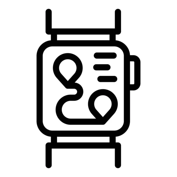 Runner app route icon, outline style — Wektor stockowy