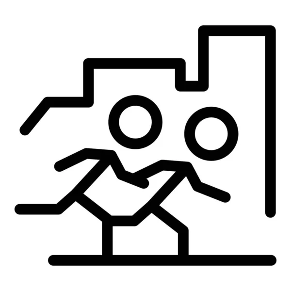 Runner city icon, outline style — Stock vektor