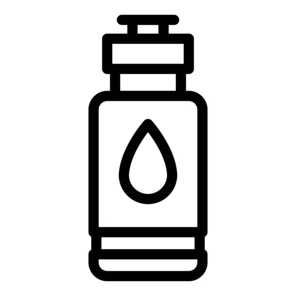 Runner water bottle icon, outline style — Stock Vector