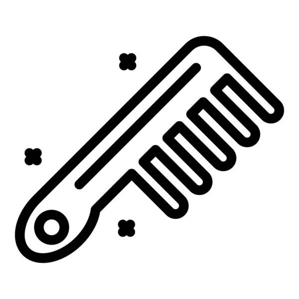 Plastic comb icon, outline style — Stock vektor