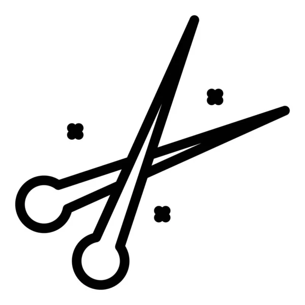 Frisurennadel-Symbol, Umrissstil — Stockvektor