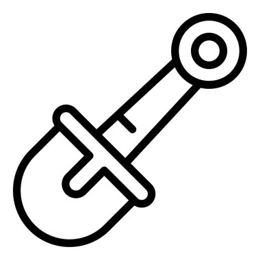 Kamp alanı kürek simgesi, özet biçimi