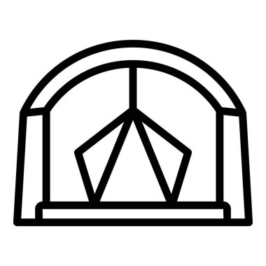 Kamp alanı çadır simgesi, özet biçimi