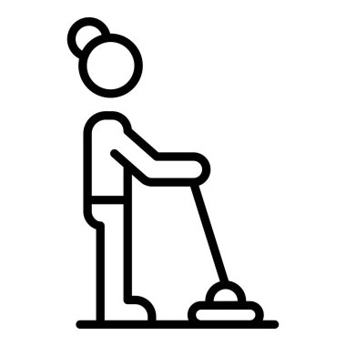 Ev hanımı çalışma simgesi, taslak biçimi