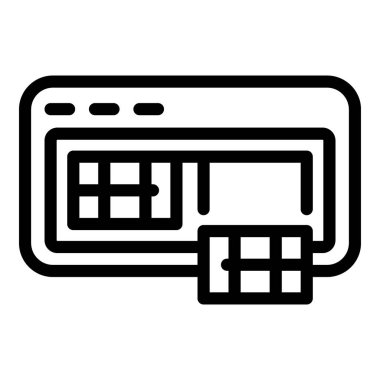 Klima onarım filtre simgesi, taslak biçim