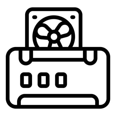 Açık hava kliması ikonu, taslak biçimi