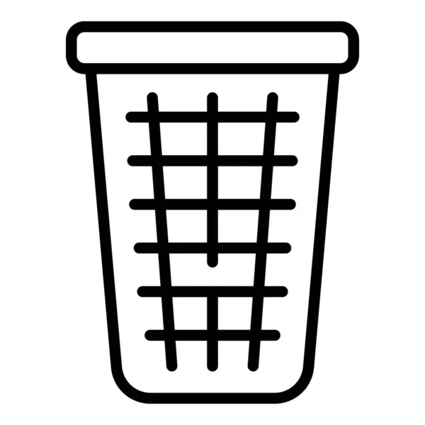 Dustbin icon, outline style — Stock Vector