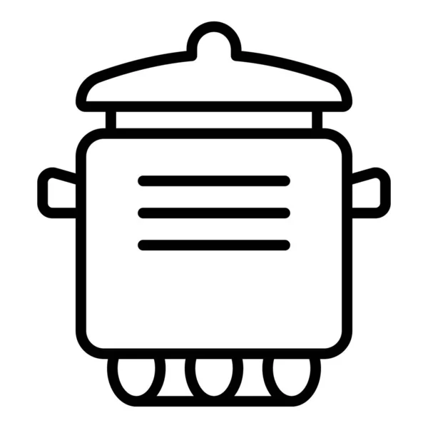 Cooking saucepan icon, outline style — Vettoriale Stock